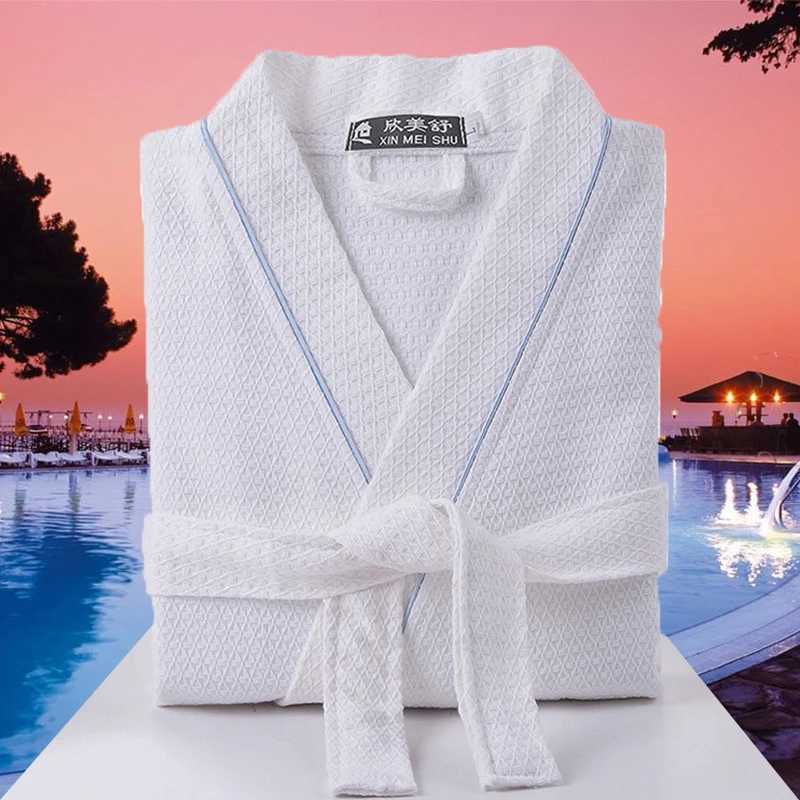 Mens and womens summer bathrobes luxurious Wfle absorbent quick drying textiles couples evening gowns family robes W241023