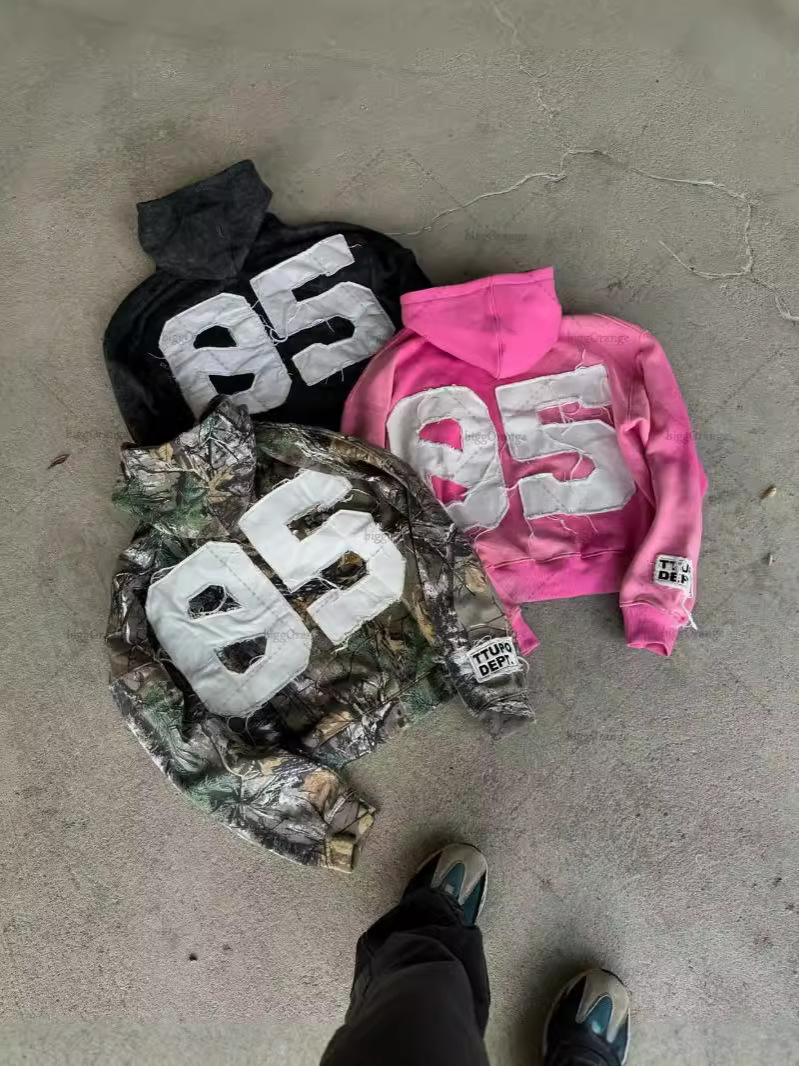 European winter retro high street Y2K Designer jacket trendy letter printed casual couple hooded sweatshirt Cotton coats Long Sve zipper tops R250410