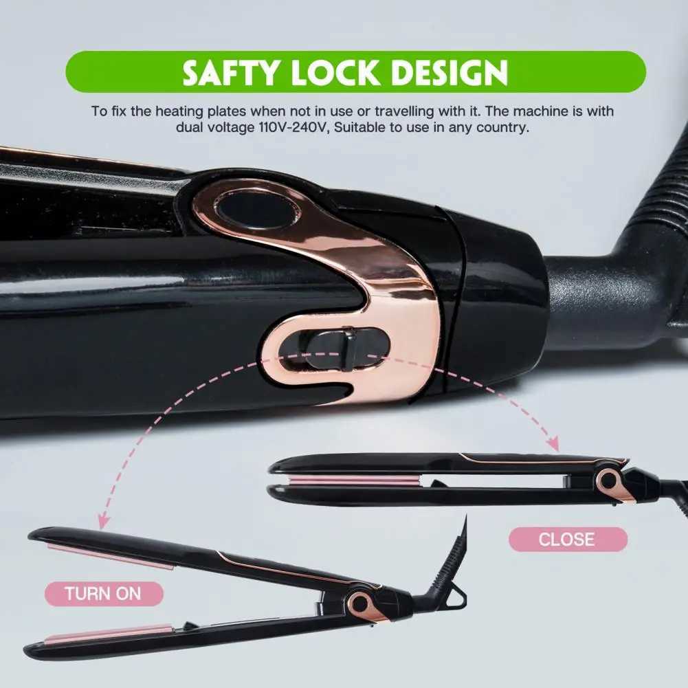 New Arrival Infrared hair straightener portable fast heating dual-use tourmaline ceramic wireless hair straightener Z241022