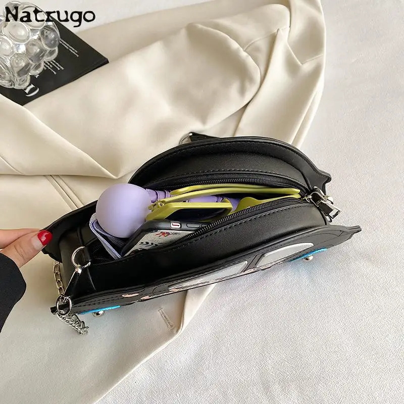 Interesting messenger bag cute womens cross body chain bag car shaped womens handbag personalized shoulder bag 241023