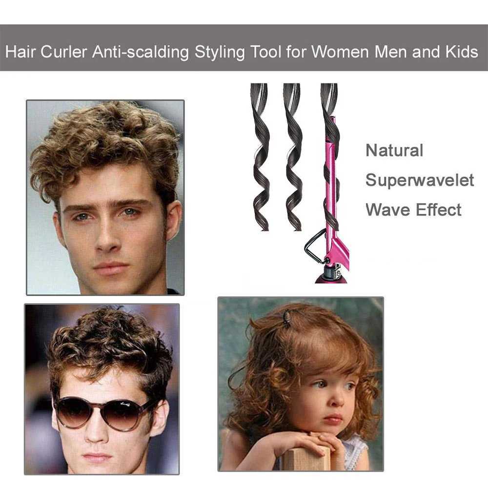 New Arrival 9mm Mini Curler Pro Curling Iron tourmaline Ceramic Barrel Curling Iron Rod LCD Display Female Beauty Styling Tool Z241022