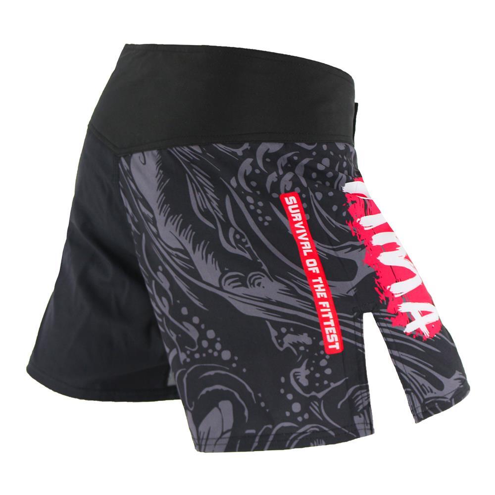SUOTF Dragon Breathable Fighting MMA Shorts Grappling Sanda Muay Thai Clothing Kick Boxing Training Short Tiger Muay Thai mma
