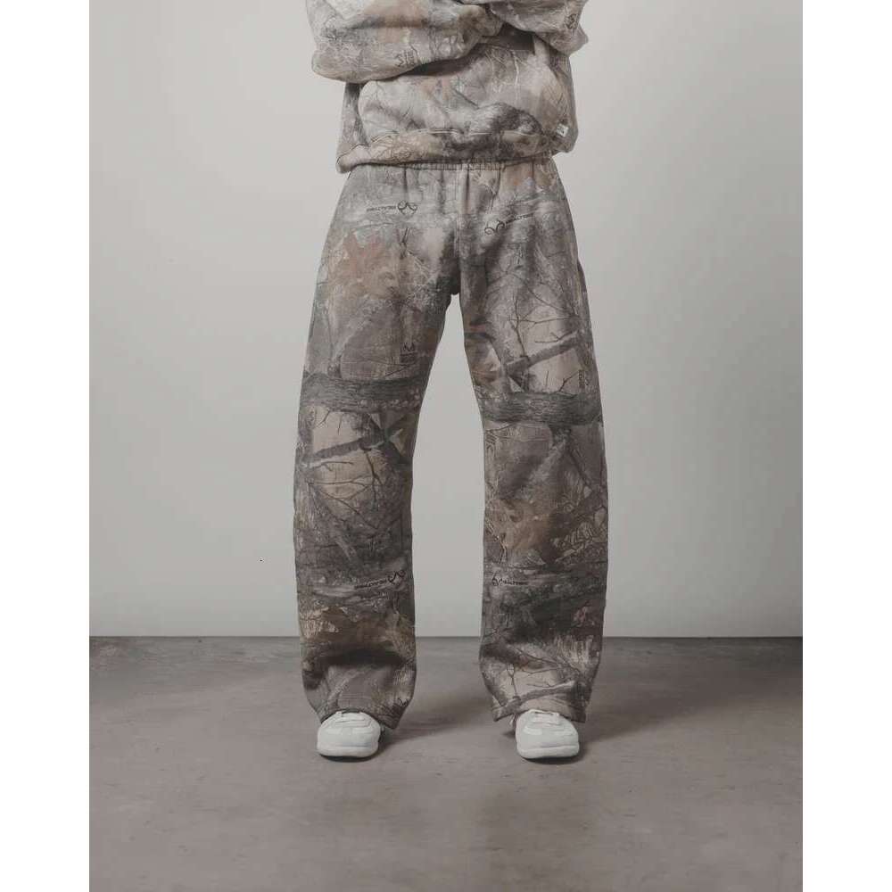 Tracuit Y2K New Street Hip Hop Oversized Camo Hoodies 2 Piece Set Retro Camouflage Pattern Sweatshirts Clothes for Men uflage
