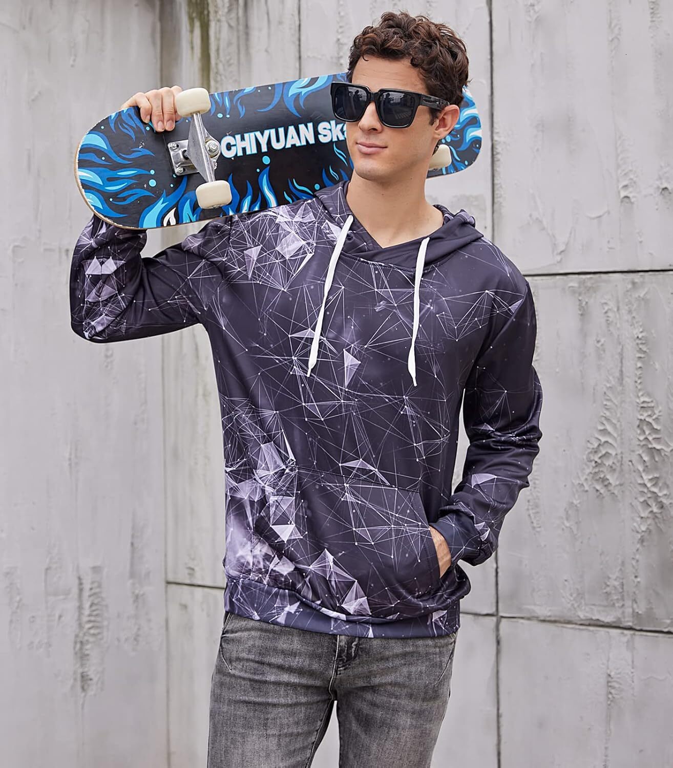 Hoodie for Mens Womens 3D Novelty Hoodies Pullover Sweatshirt Graphic Print With Pockets Hip hop Warmth