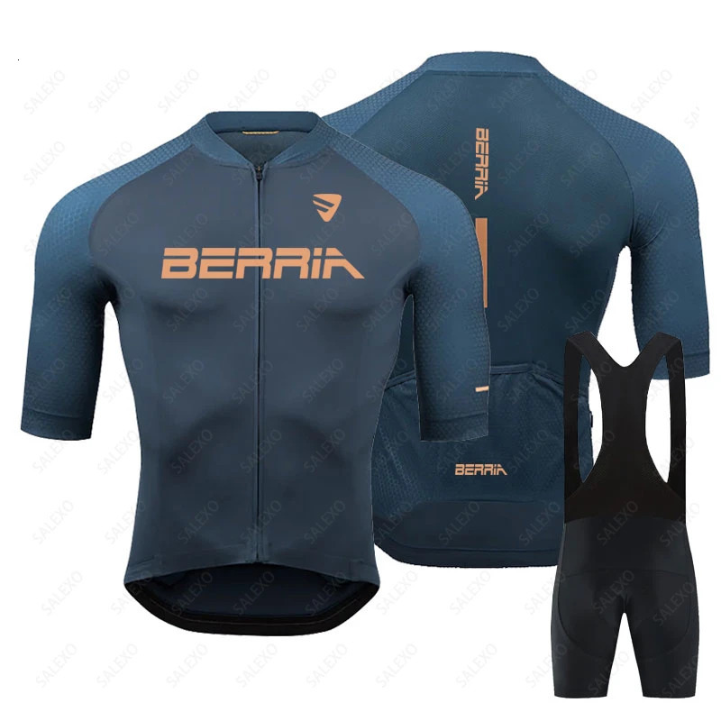 Summer BERRIA Team Cycling Jersey Set Men Racing Bicycle Clothing Suit Mountain Bike Clothes Maillot Ciclismo Hombre 241011