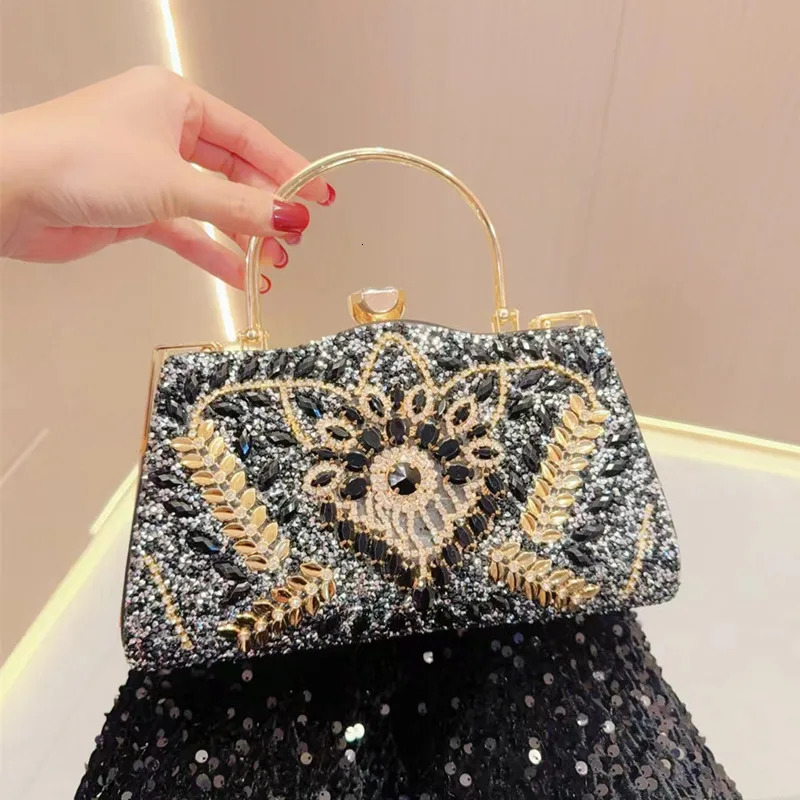 Party Banquet Bag Diamond Set Handbag Womens Wedding Handbag Shoulder Pendant Dinner Bag 241023