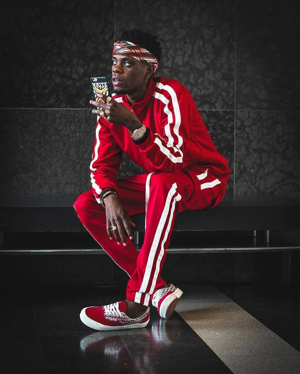 Mens training track and field suit gym suit sports suit red breathable top with cargo pants fitness jogging suit running suit 241022