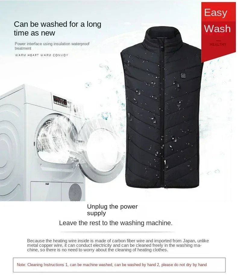 21/17 zone heating vest mens electric heating jacket Usb infrared heating clothing body warm jacket winter 241023