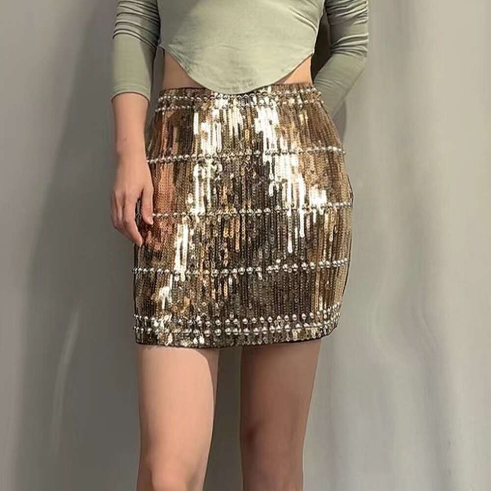 Elegant Rivet Sequin Short Skirts - Perfect Sexy Party Wear for Girls