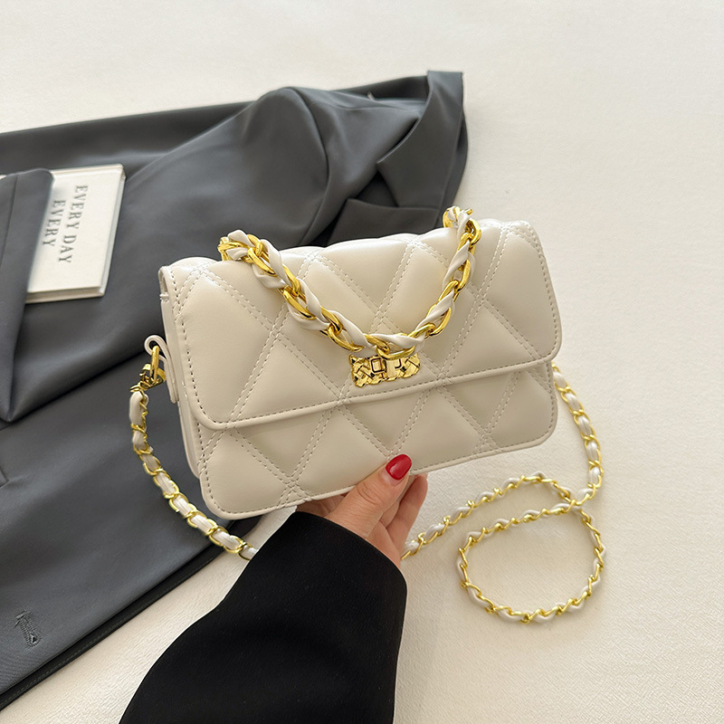 2025 Designer free 3 2024 designer shipping new g grid chain lock casual shoulder crossbody bag