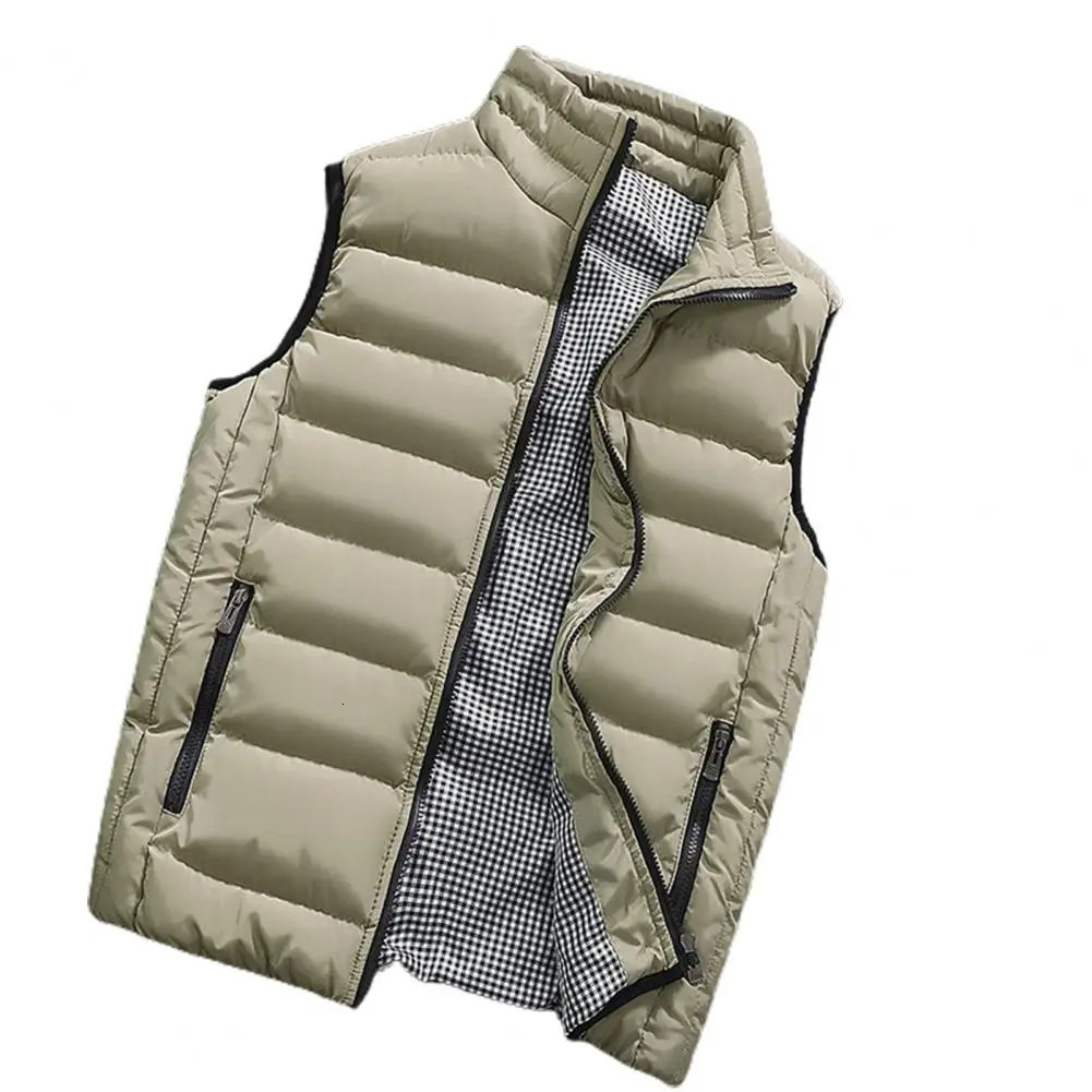 Oversized down jacket mens vest waterproof pad thick insulation winter waist jacket mens jacket work vest daily wear 241023