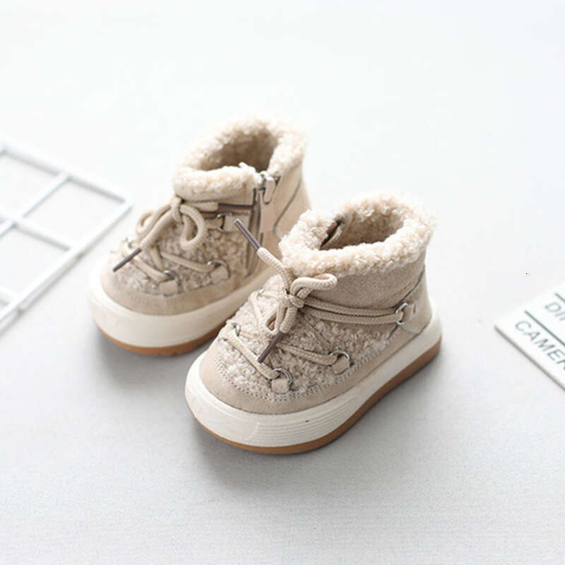 2023 New Winter Baby Warm Plush Rubber Sole Toddler Kids Sneakers Infant Shoes Fashion Little Boys Girls Boots