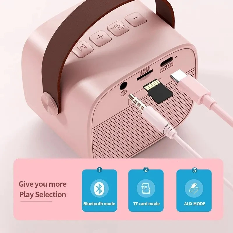 Mini Karaoke Machine for Kids and Adults Portable Ser With 12 Wireless Microphone Home KTV Birthday Party Holiday Gifts 241022