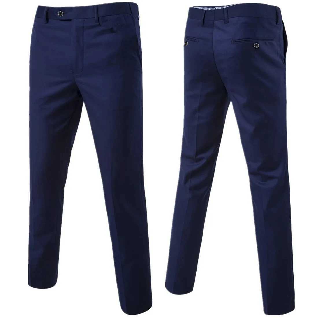 2023 Fashion New Mens Casual Boutique Business Suit Trousers / High Quality Slim Solid Color Dress PantsX241023