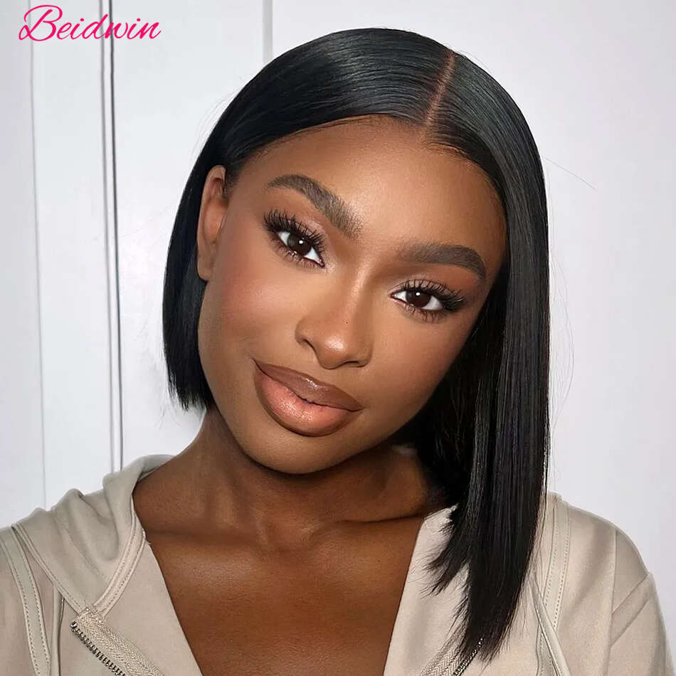 Short Brazilian Straight Human Hair Wig Bob Lace Front Wigs X Frontal For Black Women Sale s al