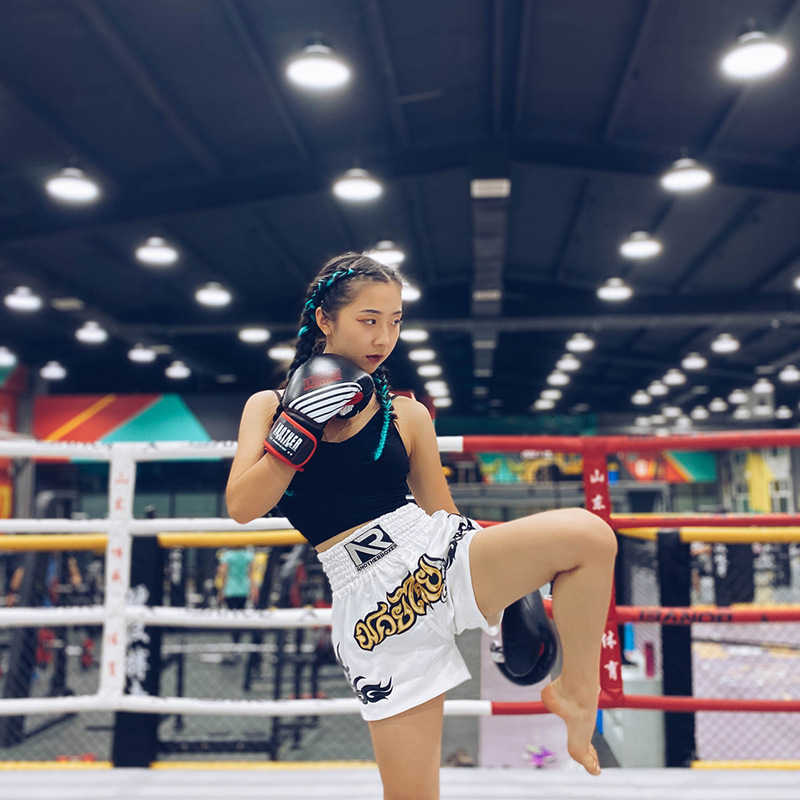 Adult Unisex Boxing Stretch Breathable Shorts Muay Thai Fighting Pants Kids Martial Arts Training Fitness Whip Leg Mma Clothing