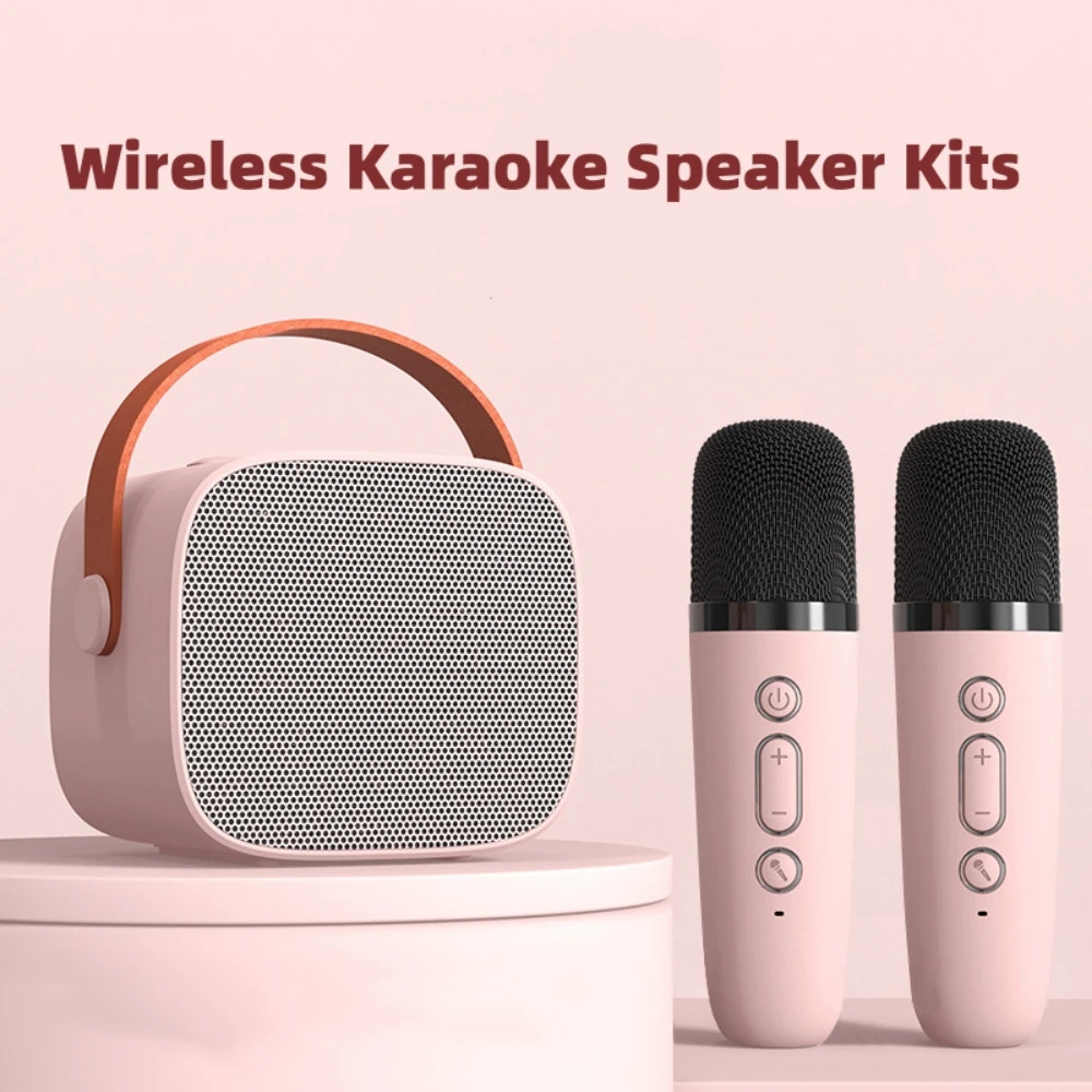 Mini Karaoke Machine for Kids and Adults Portable Ser With 12 Wireless Microphone Home KTV Birthday Party Holiday Gifts 241022