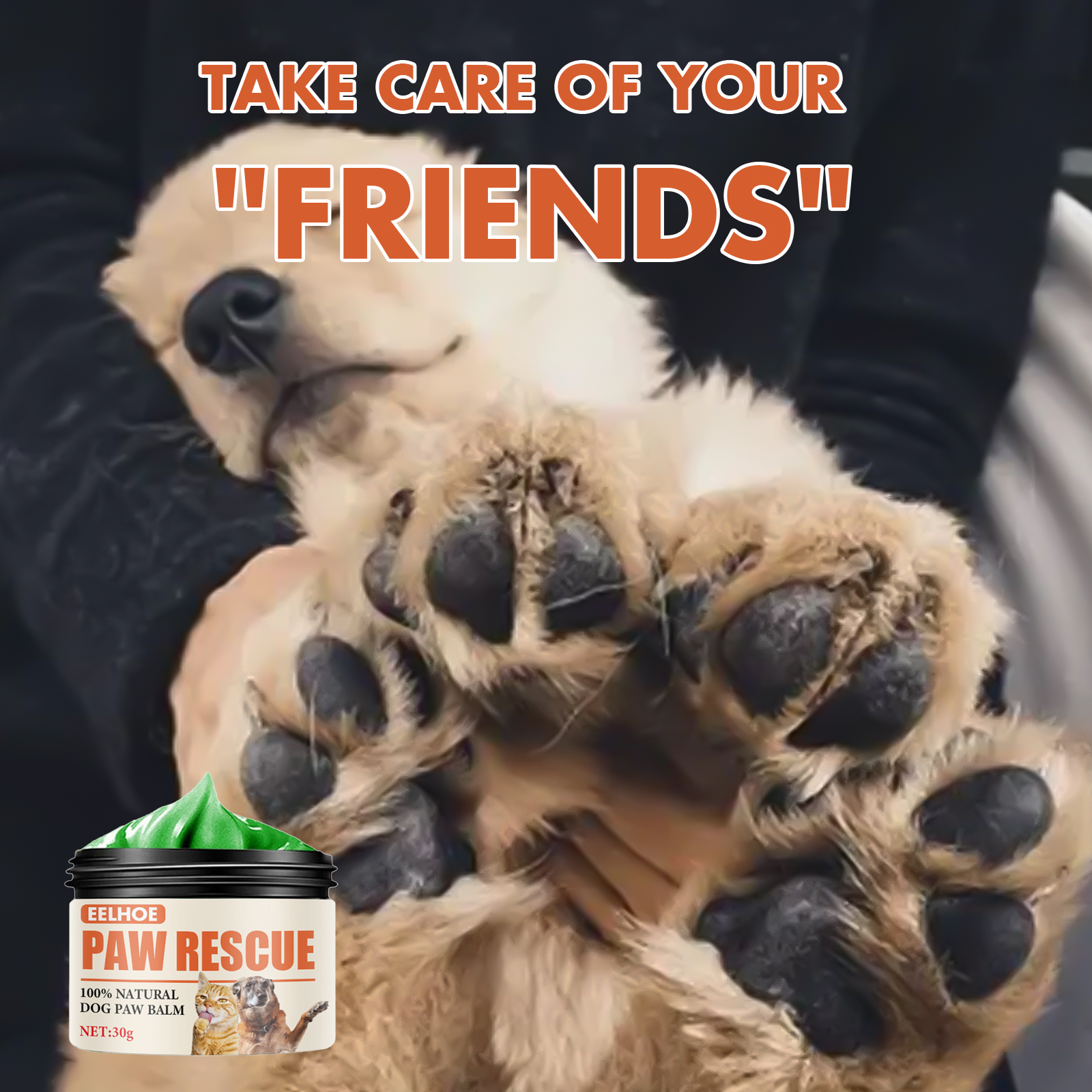 US stock EELHOE Pet Claw Cream, Cat and Dog Foot Mat, Protective Oil, Soothing, Moisturizing, Moisturizing, and Nourishing Foot Care for Dry and Crack