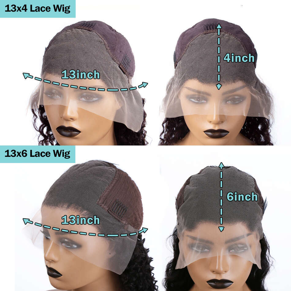 Body Highlight 4/27 13x6 HD Transparent Frontal Human Hair Wigs Colored Water Wave 13x4 Lace Front Wig For Women
