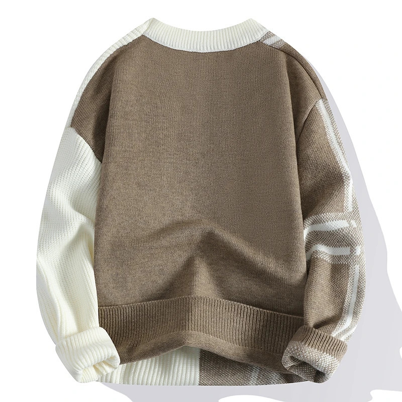 Pull Homme Fall Winter High End y Wool Sweater Men Korean Plaid Pullovers Thick Warm Mens Christmas Jumper S251110HRJD