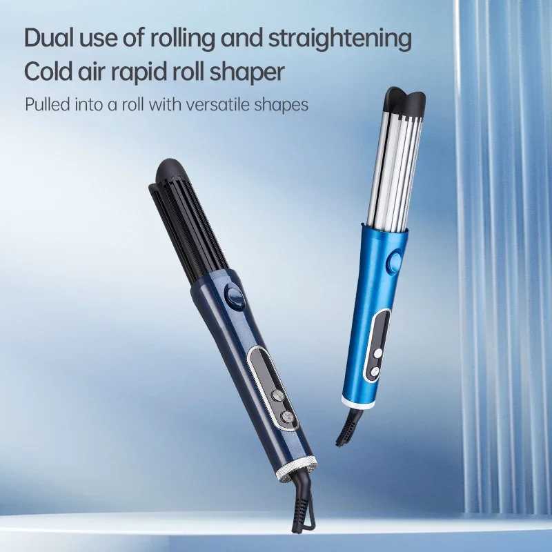 New Arrival 518-2 in 1 electric straightener curling iron flat iron negative ion straight curling iron plate corrugated hair care Z241022
