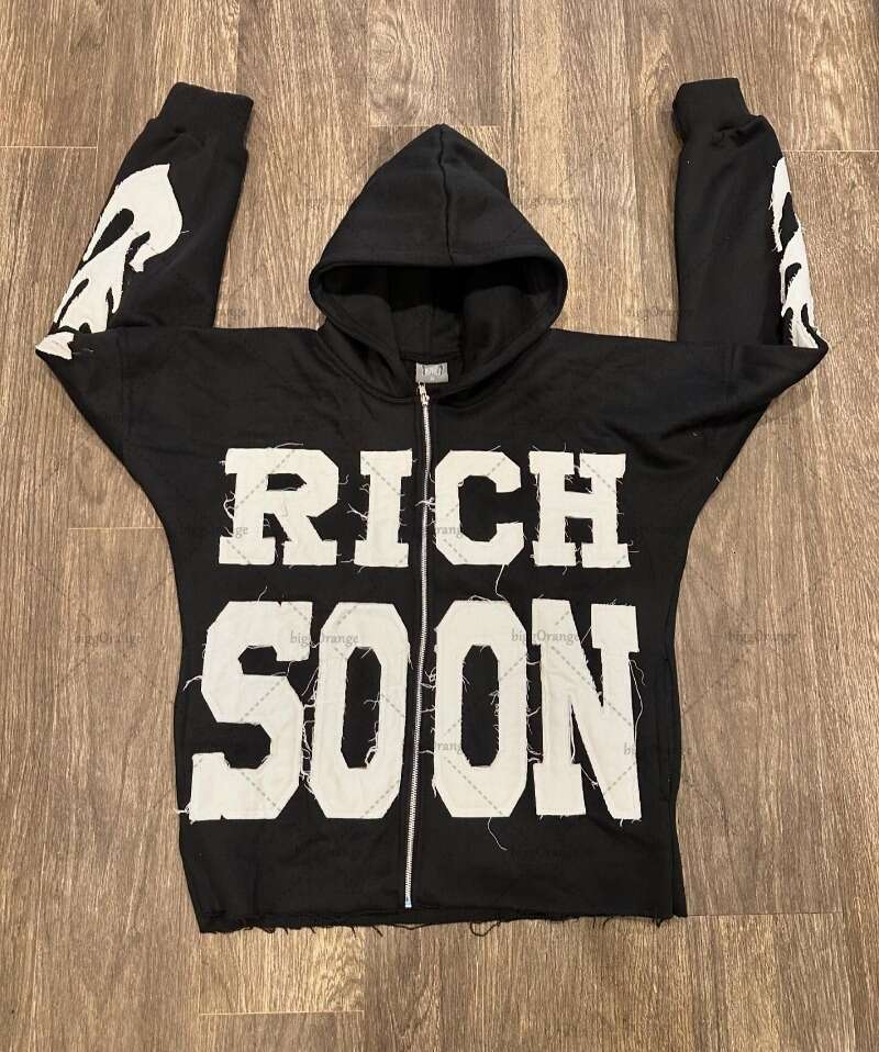 High end k Y American Colorful Letter Embroidered Zipper Hoodie Men Fashion High Street Oversized Sweatshirt Women Retro Casual Jacket Jacet