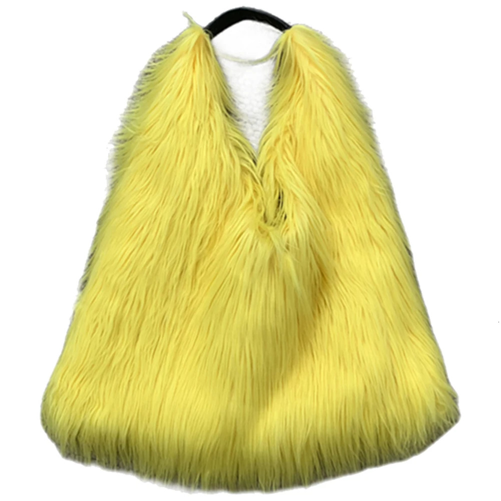 Womens fluffy shoulder bag Hass matte handbag casual faux fur handbag Versatile large capacity girls handbag 241023
