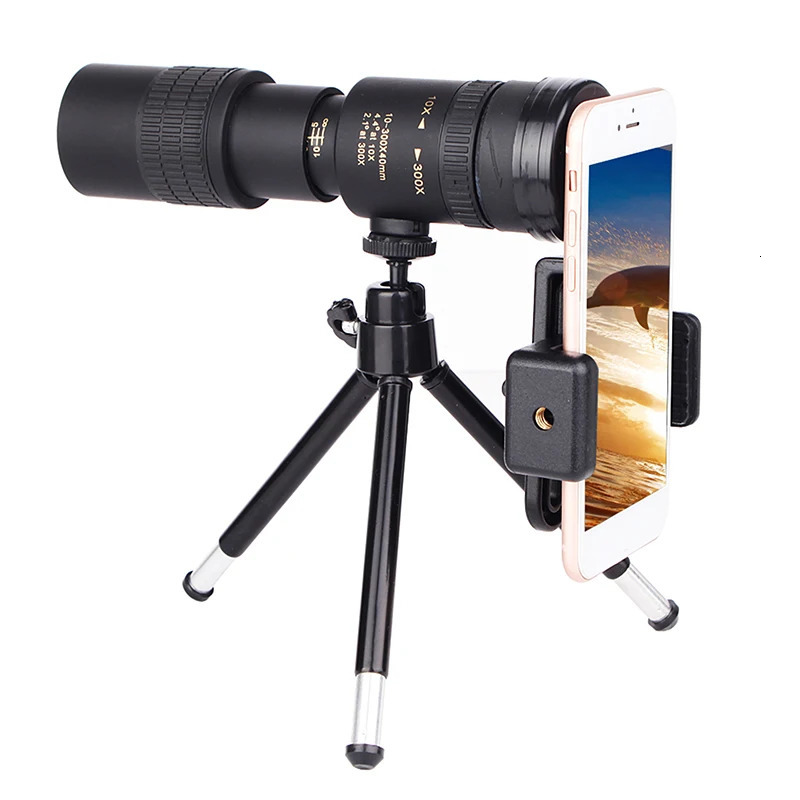 Outdoor 300X40 Zoom Len Spin Monoculars Professional Long Range Telescope Mobile Phone Po Binoculars 241022