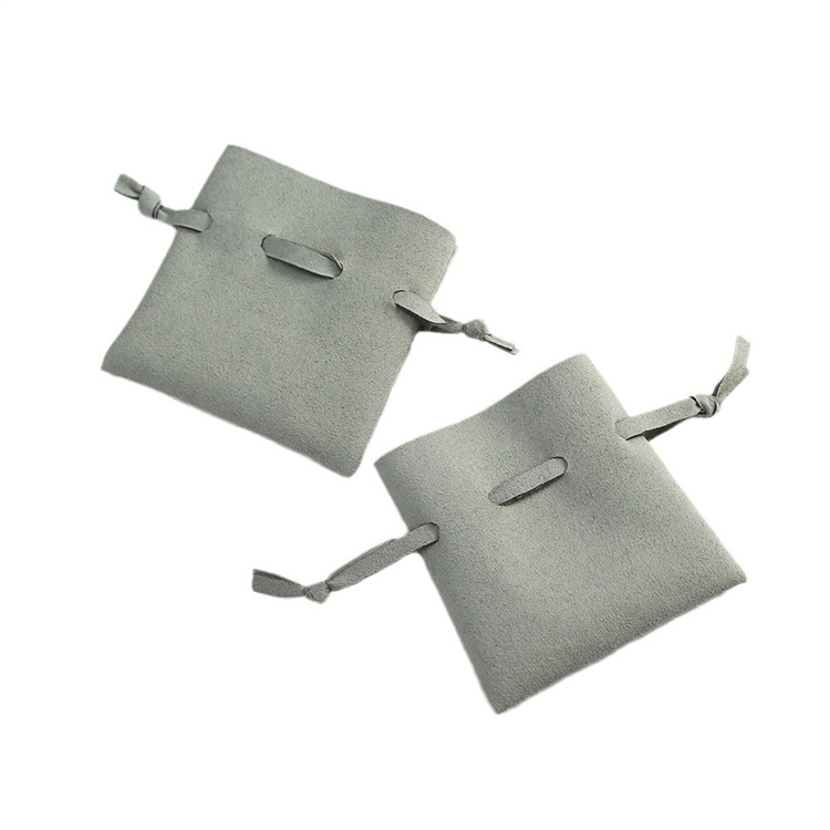 Fashion Jewelry Storage Bag Portable Soft Imitation Leather PU Jewelry Packaging Organizer Necklace Earrings Rings Button Pouch