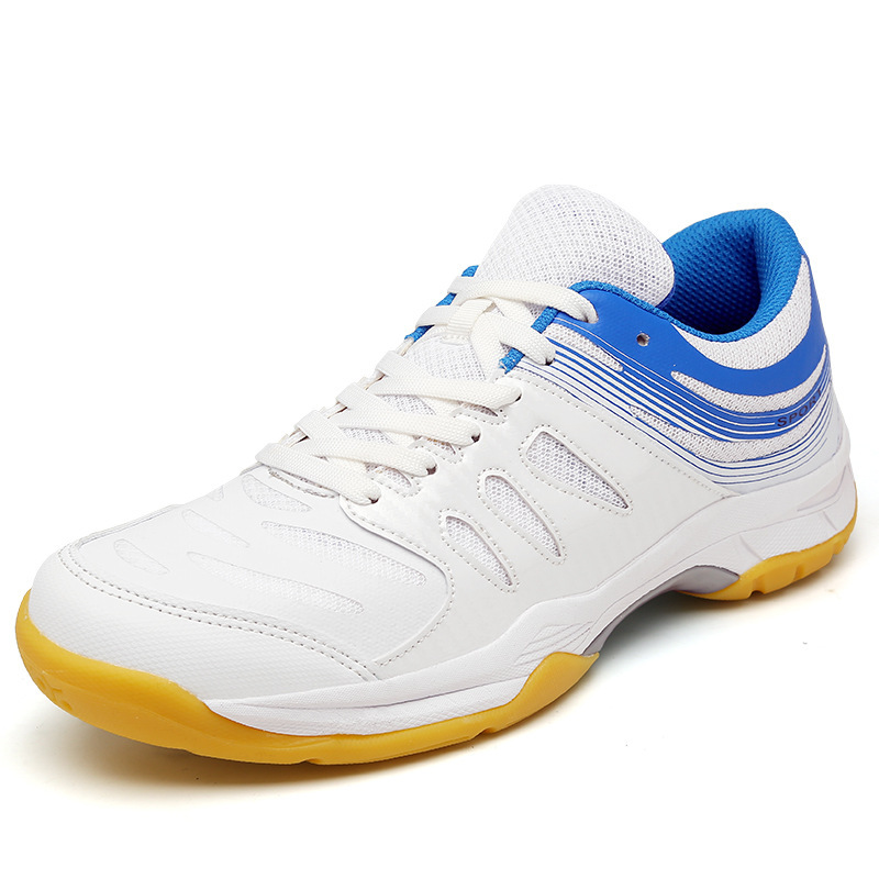 Badminton for men, breathable mesh, men's and women's cowhide sole, anti slip training shoes, couple's sports tennis shoes