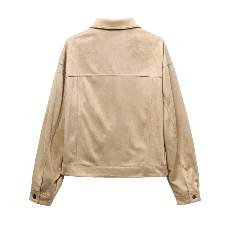 RARF Mens Autumn/Winter Suede Jacket Tool Casual Collar Coat Tri Color Mens 241023