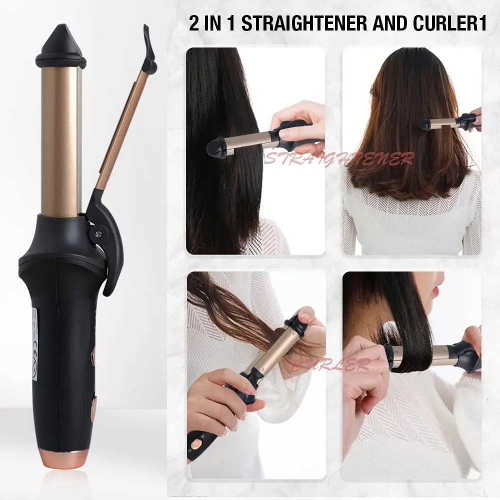 New Arrival new mini curling iron straightener 2-in-1 travel mini curling iron for short hair cordless straightener Z241022
