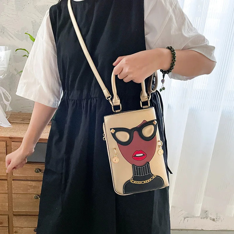 Sexy Womens Fashion Small Cross Bag Womens Shoulder Chain Bag Pures and Handbag Pu Leather Clutch Character Bag 241023