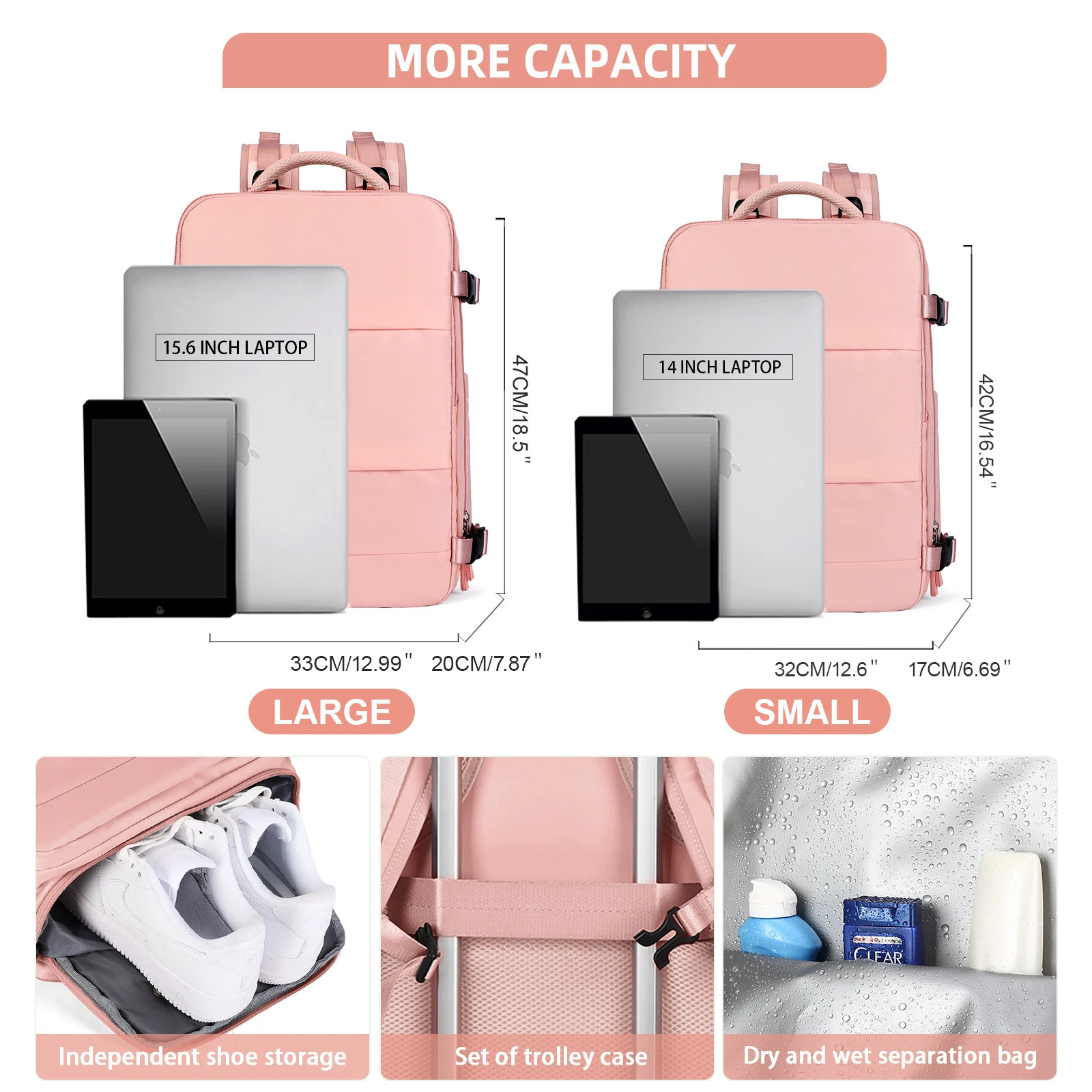 Female travel backpack Wizzair cabin backpack 40x30x20 airplane large capacity waterproof leisure bag laptop backpack 241023