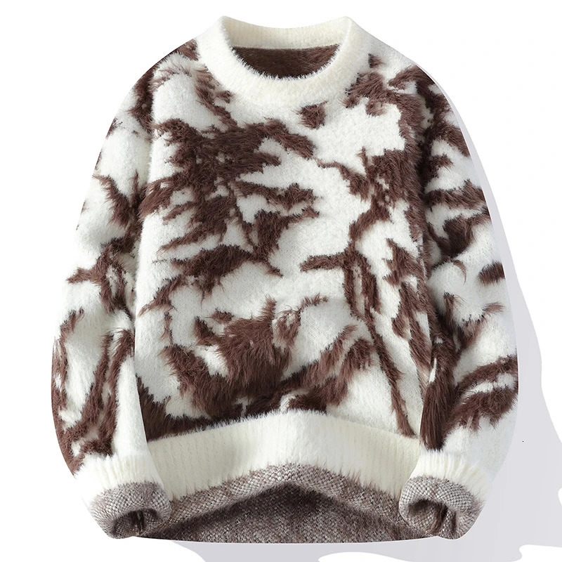 Fall Winter High End y Mink Cashmere Sweater Men n Mens Christmas Jumper Soft Warm Pull Homme S251110E6HK