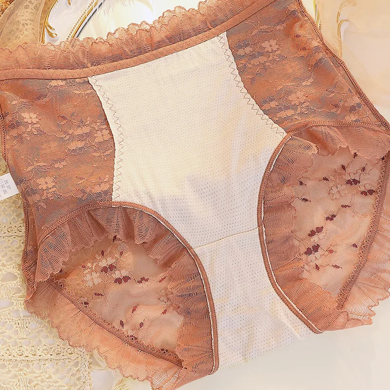 2025 New designer women s plus size high waist seamless underwear sexy lace underwear fashionable soft comfortable trend underwear gerie women s under