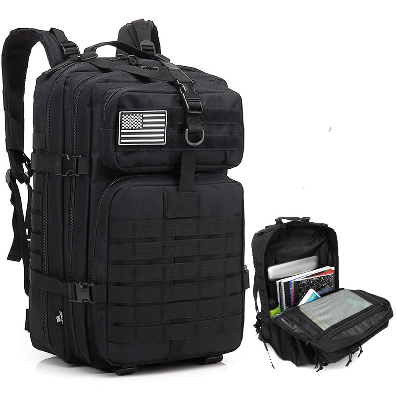 45L tactical backpack mens 1000D nylon waterproof outdoor sports camping hunting bag hiking 241023