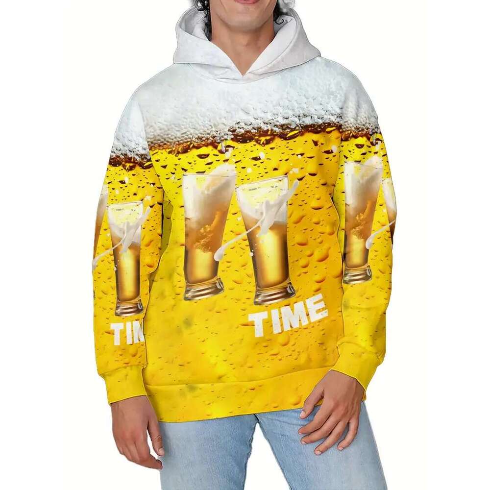s Men Hoodie Beer D Print Sweatshirts For Autumn Harajuku Hooded Pullover Casual Clothes Streetwear Top Clothing Sweathirt Caual Clothe