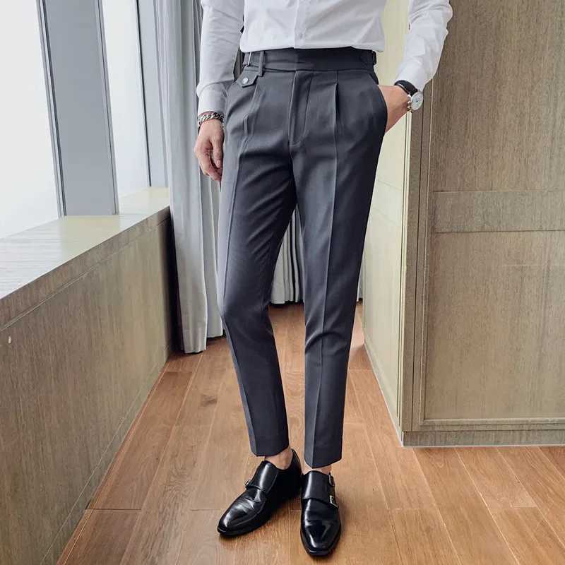 2023 Brand Clothing Fashion Spring High Quality Slim Fit Business Suit Pants/Male White Black Leisure Dress Trousers 29-36X241023