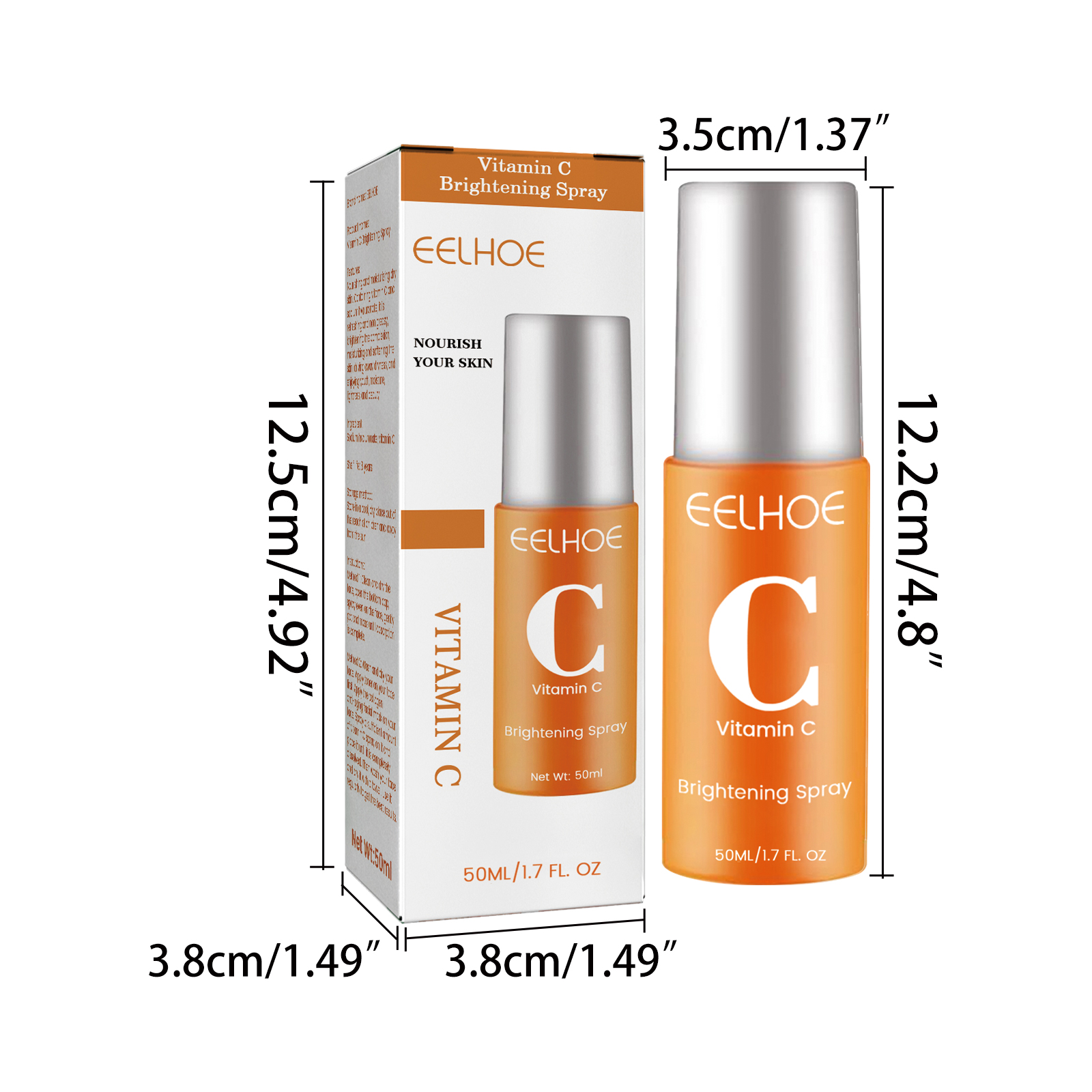 US Stock EELHOE Vitamin C Moisturizing Mist Hydrating and moisturizing skin acne blemish rejuvenating and whitening spray