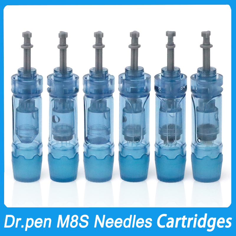 Needle Cartridges For Dr.pen M8S Derma Dr Pen A9 Dermapen Ultima A8S Replacement MTS Tip Face Meso Therapy Heads 12Pin 18 Pins 24Pins 36 Pin 42 Nano Silicon Round