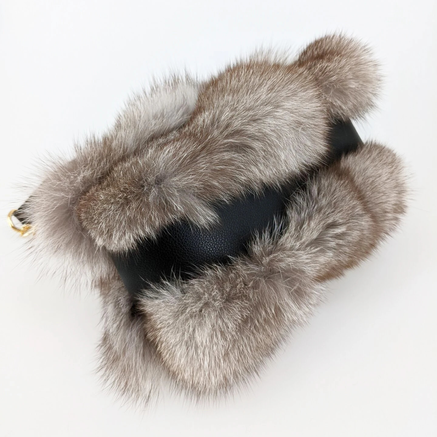 Real Fox Fur Handbag Purse 2024 Beautiful Fashion Party Korean Womens Buckle Cross Body Bag Evening Bag 241023