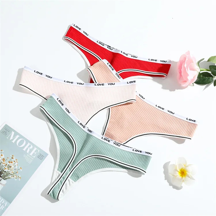 2025 New designer fashion piece of women s sexy cotton underwear sports girls underwear plus size bikini underwear women s G string