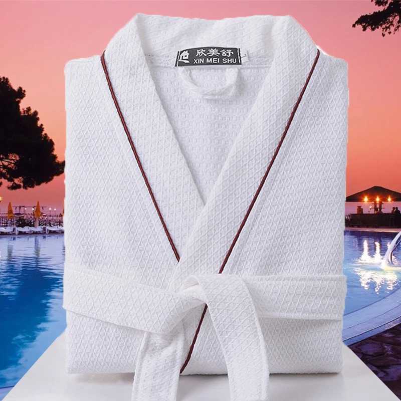 Mens and womens summer bathrobes luxurious Wfle absorbent quick drying textiles couples evening gowns family robes W241023
