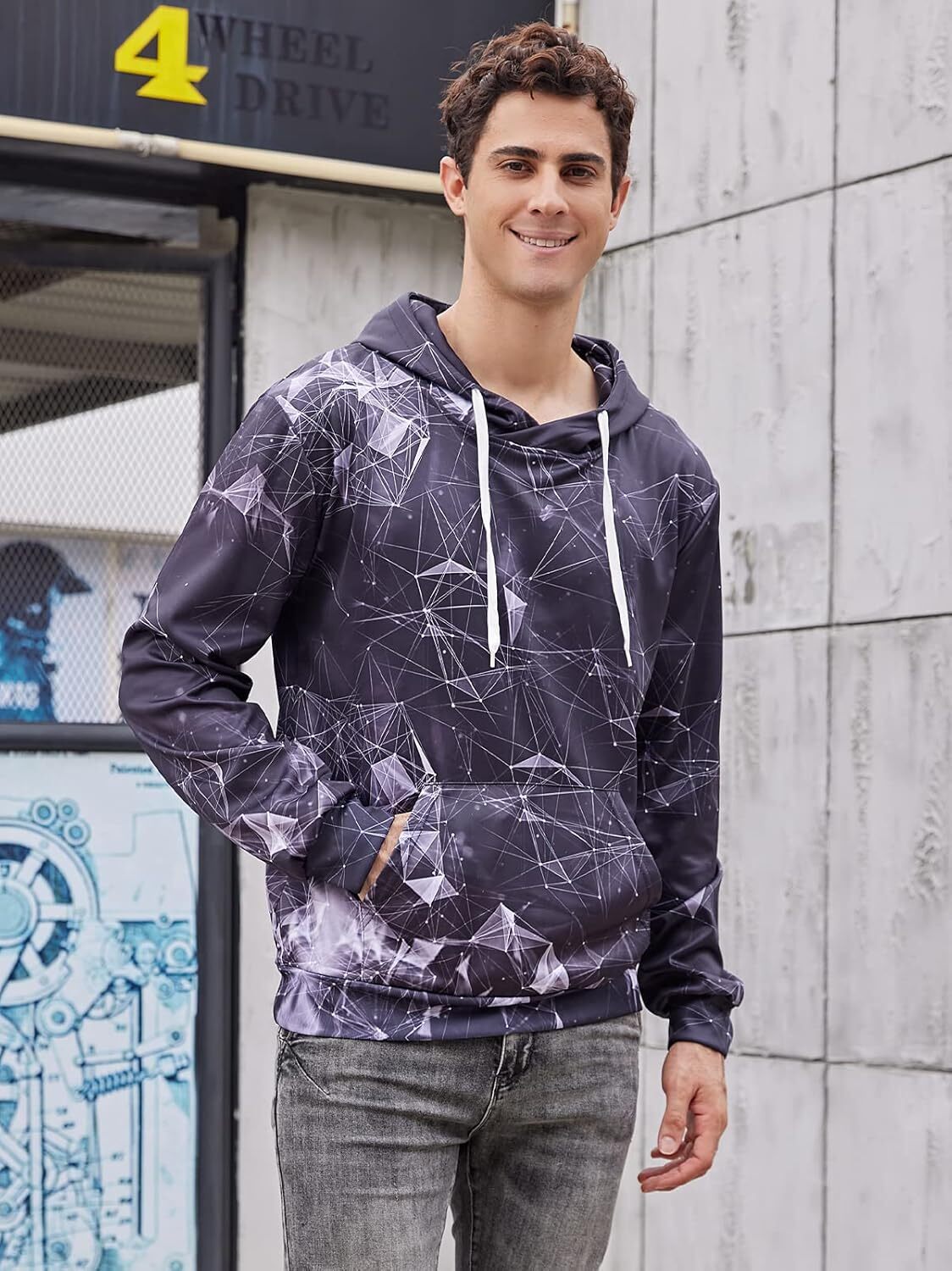 Hoodie for Mens Womens 3D Novelty Hoodies Pullover Sweatshirt Graphic Print With Pockets Hip hop Warmth