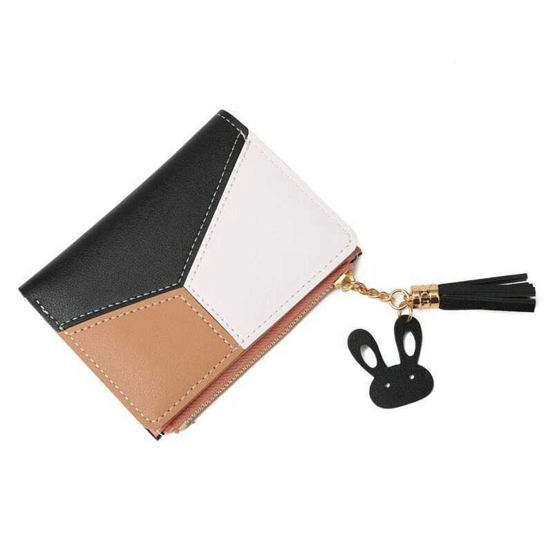 Women Fi Short Wallet Coin Purse for Women Card Holder Small Ladies PU Leather Wallet Female Two-fold Hasp Mini Cute ClutchXJ250624