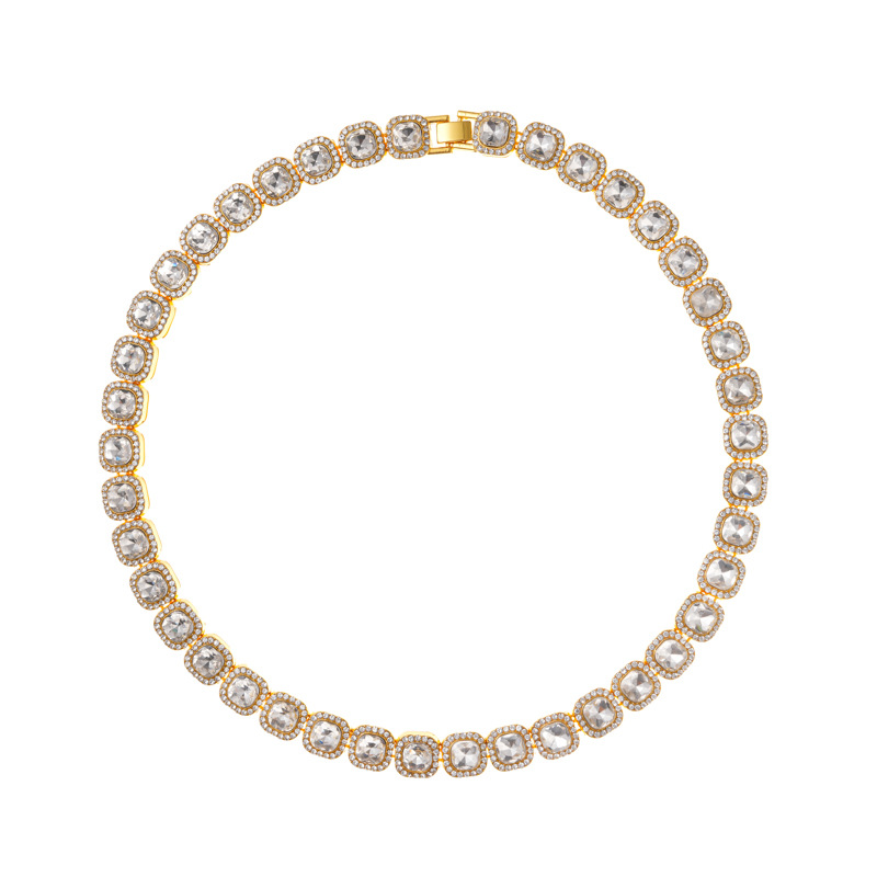 Hip Hop Rock 13mm Diamond Chain Necklace Fashion Cuban Chain Unisex Men Women Necklaces Luxury Jewelry Accessories