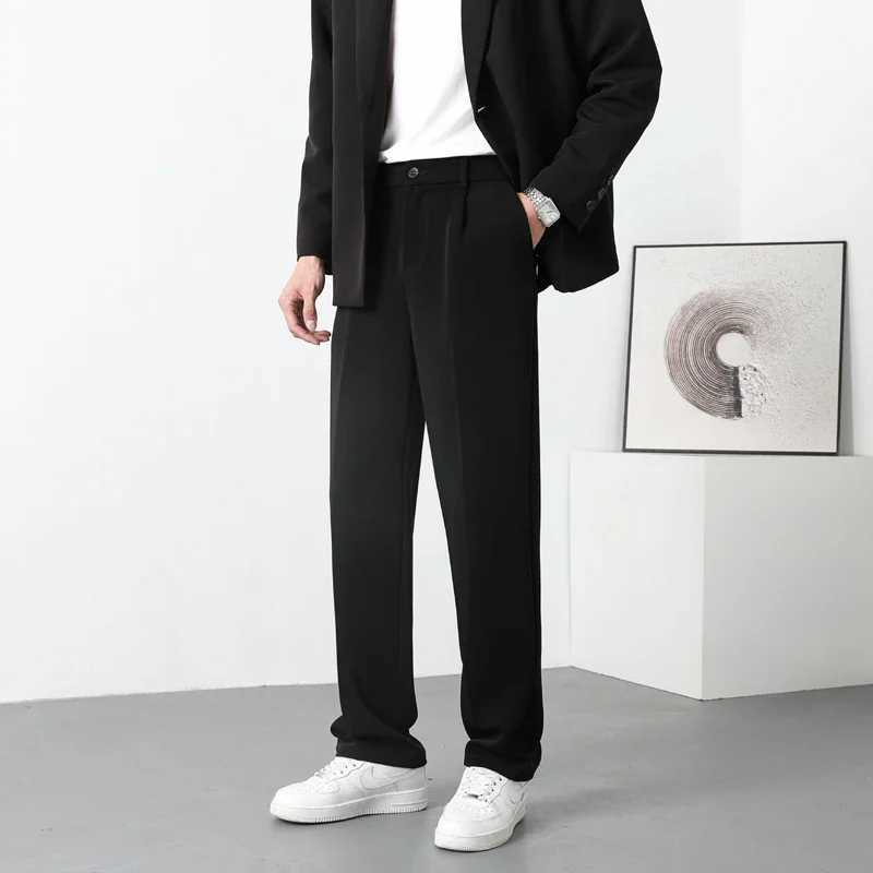 Dress Pants Men Korean Fashion Pleated Pants Chino Pants Men Clothing 2024 Lightweight Cool TrousersX241023