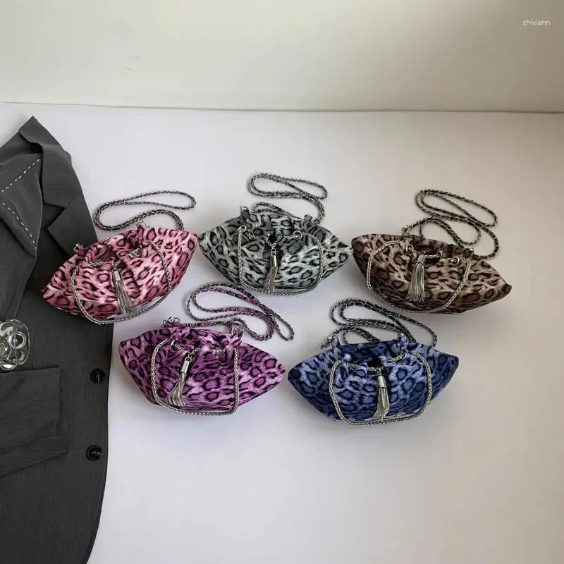 Evening Bags Trendy Stylish PU 2024 Product Shell Shoulder Bag Leopard Print Fashion Handbag Soft Simple Commuting Crossbody a4d8 4