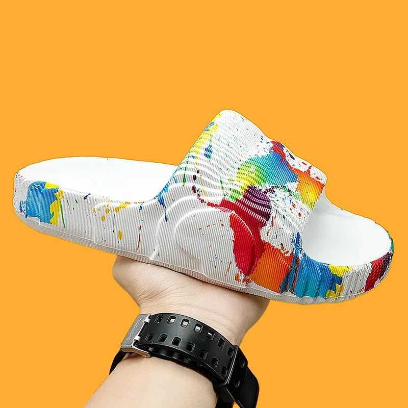 Summer slide for men EVA leisure for couples anti slip beach indoor bathroom plan our door slide graffiti thick bottom creative leisure Y241022